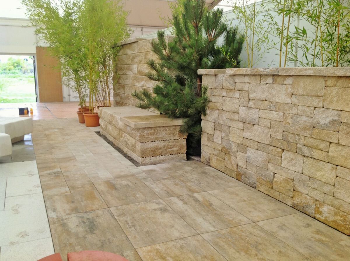 GDM.DECA wall Radienstein proActive 10 cm - linear dte100 - muschel-kalk