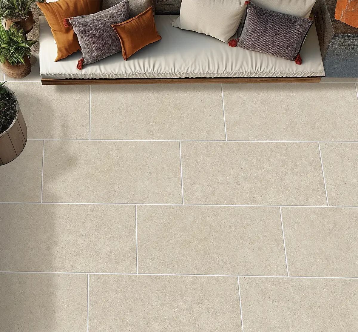 Terrassenplatte TAMIO, 120x60x2, Stone Creme