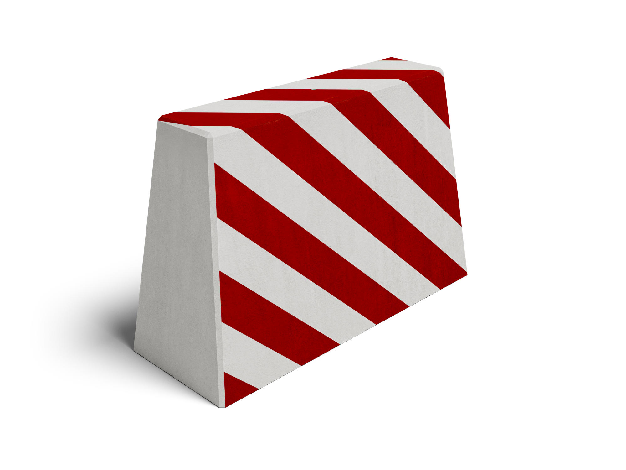 Trapezstein 1000x380x650 mm Weiß/Rot lackiert