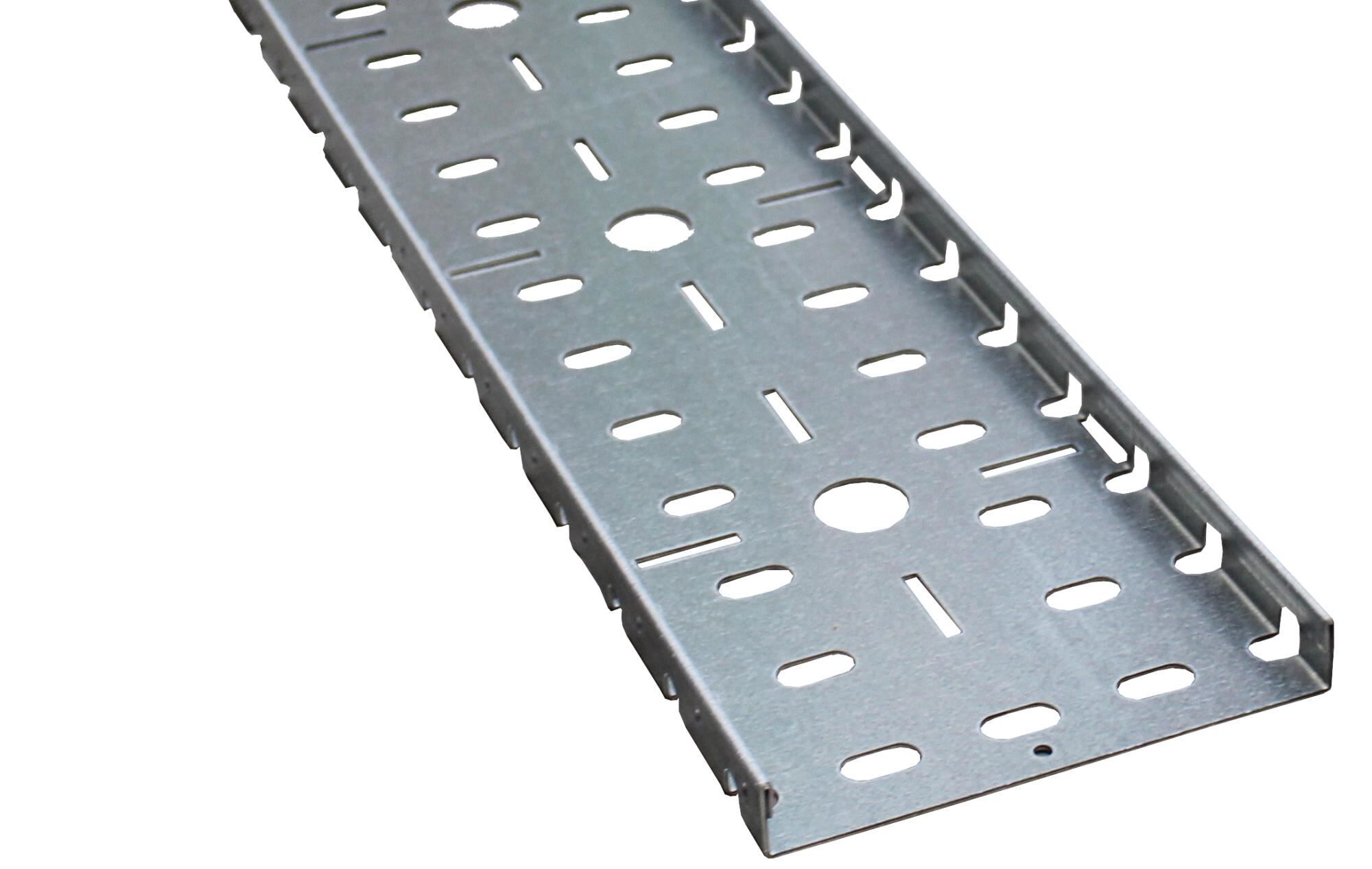VOLFI Kastenrinne/Gitterrostrahmen gelocht, KR-GRF, 300x21 mm x 2 m, sendzimir verzinkt
