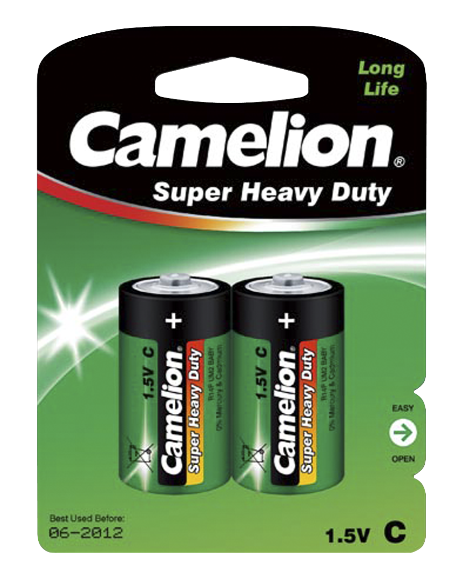 Baby-Batterie CAMELION Super Heavy Duty 1,5 V, Typ C, 2er-Blister