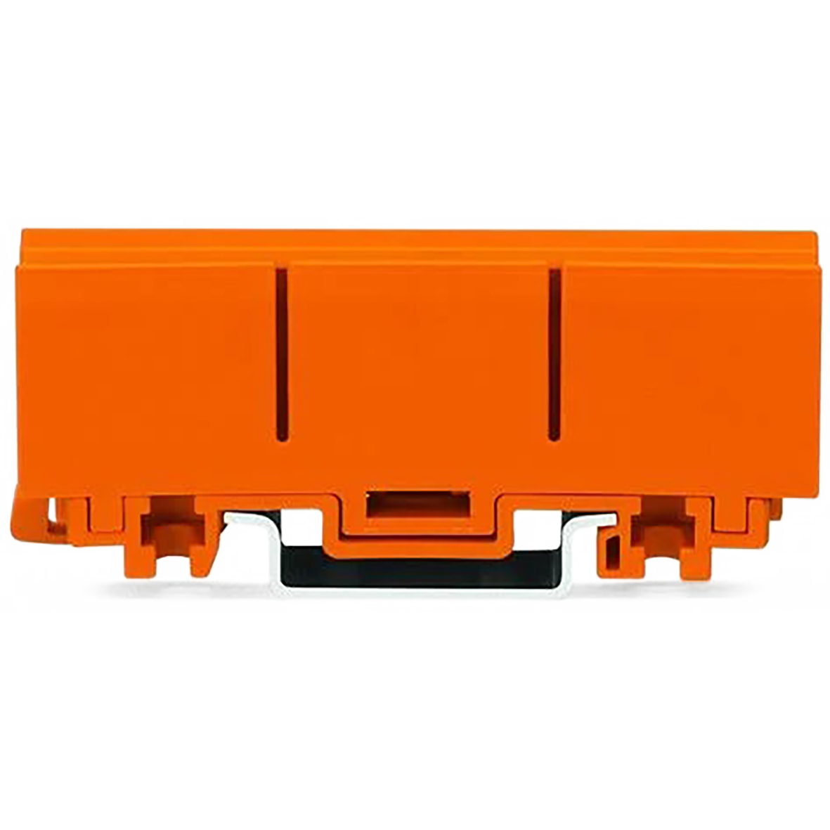 Befestigungsadapter WAGO, ein- und zweireihige Klemmen, Schraubmontage, orange
