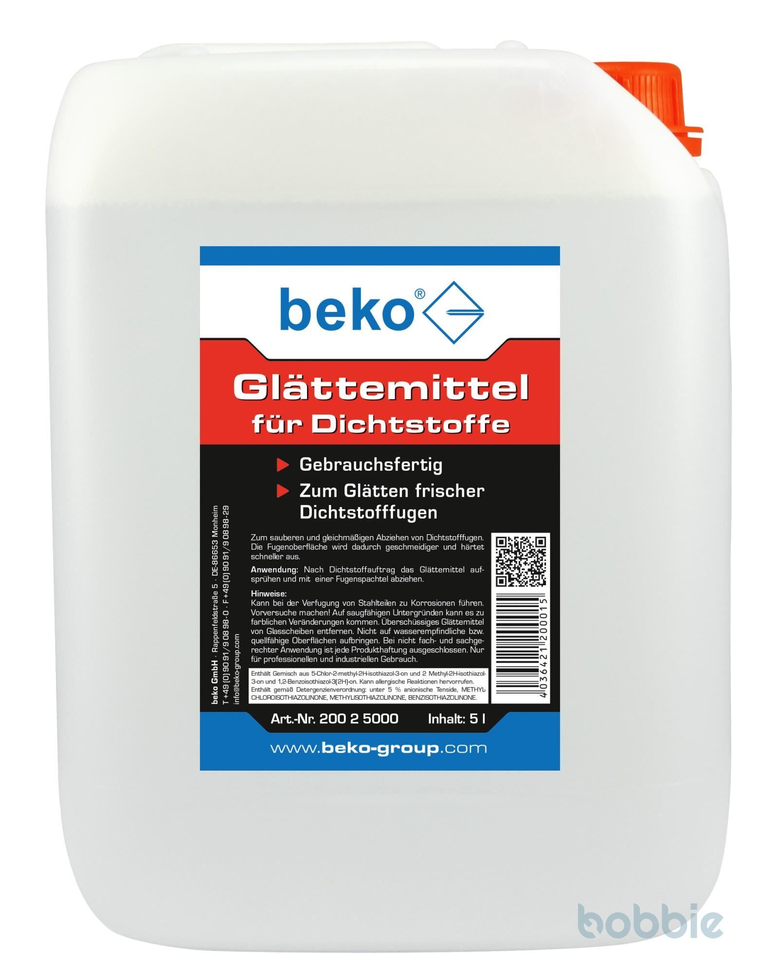 Glättemittel für Dichtstoffe, gebrauchsfertig, 5 l Kanister