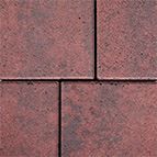Basalit® Quadratstein Rot/Schwarz Nuanciert 14/14 - 138 x 138 x 80