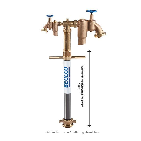 Trinkwasser-Standrohr, würrtemb. NW50/50 für Wasserzähler