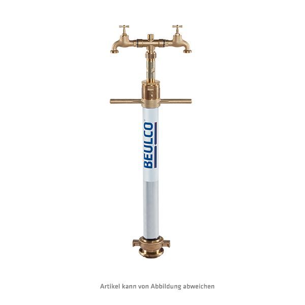 Standrohr aus Aluminium, NW 70/80, für Wasserzähler Qn2,5 mit Überbrückungsrohr 1" und 2x Zapfventil 1"