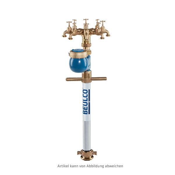 Standrohr, NW70/80, mit Wasserzähler Qn10 und 8x Zapfventil 1"
