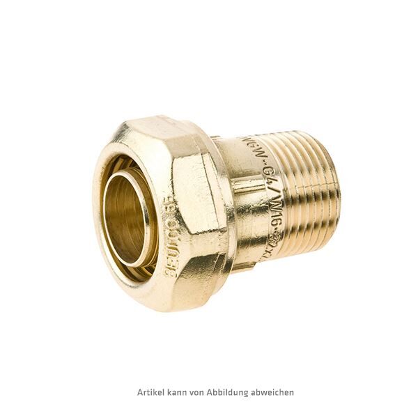 Übergangsstück mit Außengewinde 3/4" für Kunststoffrohrabmessung 25x4,2mm