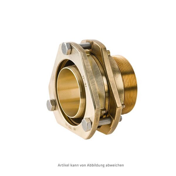 Übergangsstück mit Außengewinde 2 1/2" als Flanschverbinder für Kunststoffrohrabmessung 75x12,5mm