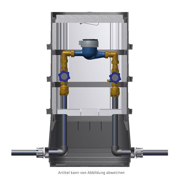 Wasserzählerschacht Höhe 1,2 m, frostfrei