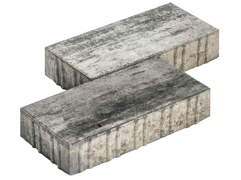 DIEPHAUS Pflasterstein LINEO WEIß-SCHWARZ 40/20/8 CM PE2