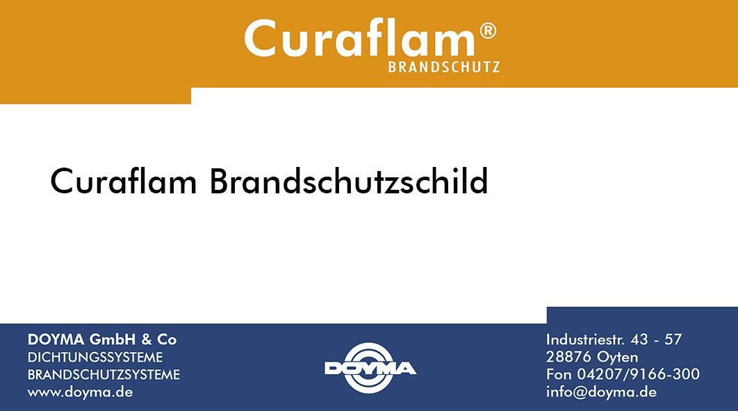 Curaflam BS-Schild für Segment SM Pro  Zulassung Z-19.17-2067