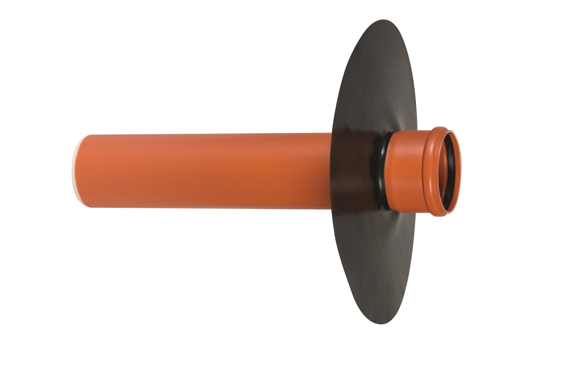 HKD KG-Flanschrohr m. Muffe Wandelem./ Folienfl. DN 150 / 500,0 mm l
