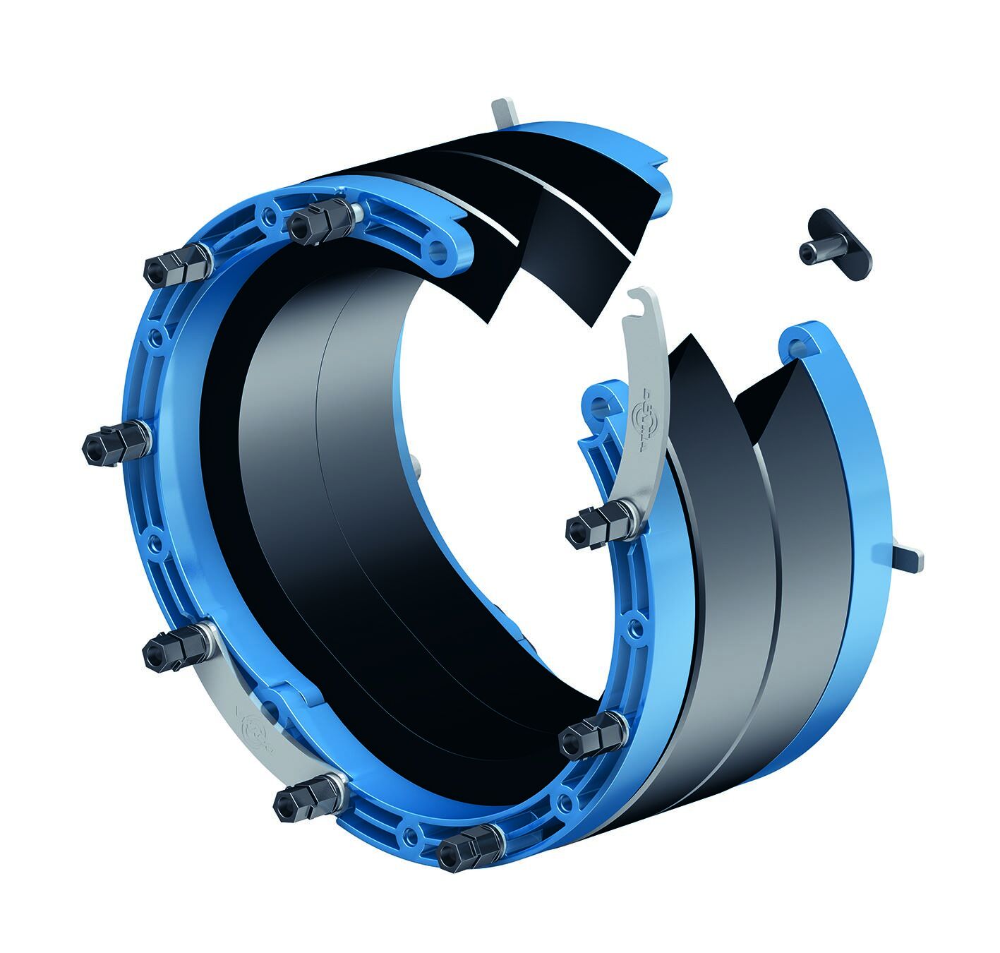 Curaflex Nova Uno/breit/T DN 100 für 58,0 mm bis 63,0 mm HK / EPDM