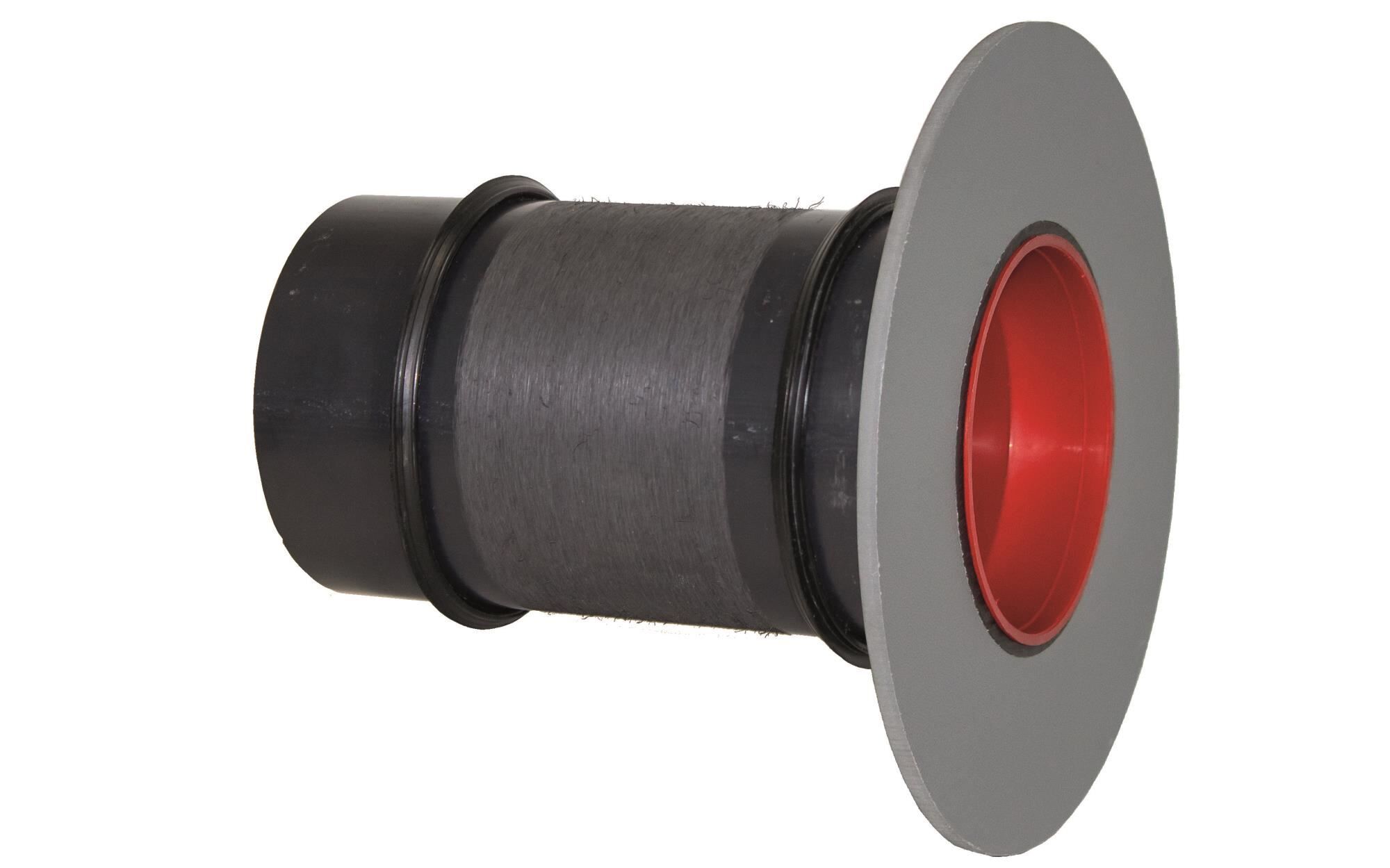 HKD KE-Futterrohr mit Klebeflansch DN 200 / 200,0 mm lg