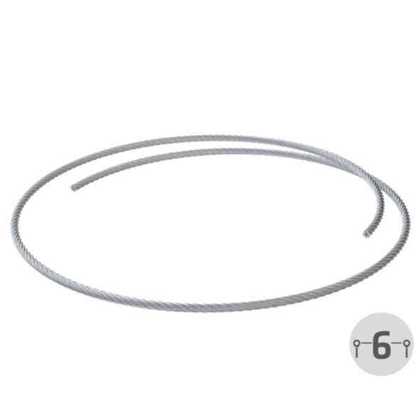 ABS Spezial-Edelstahlseil // 6 mm Seilsicherungssystem