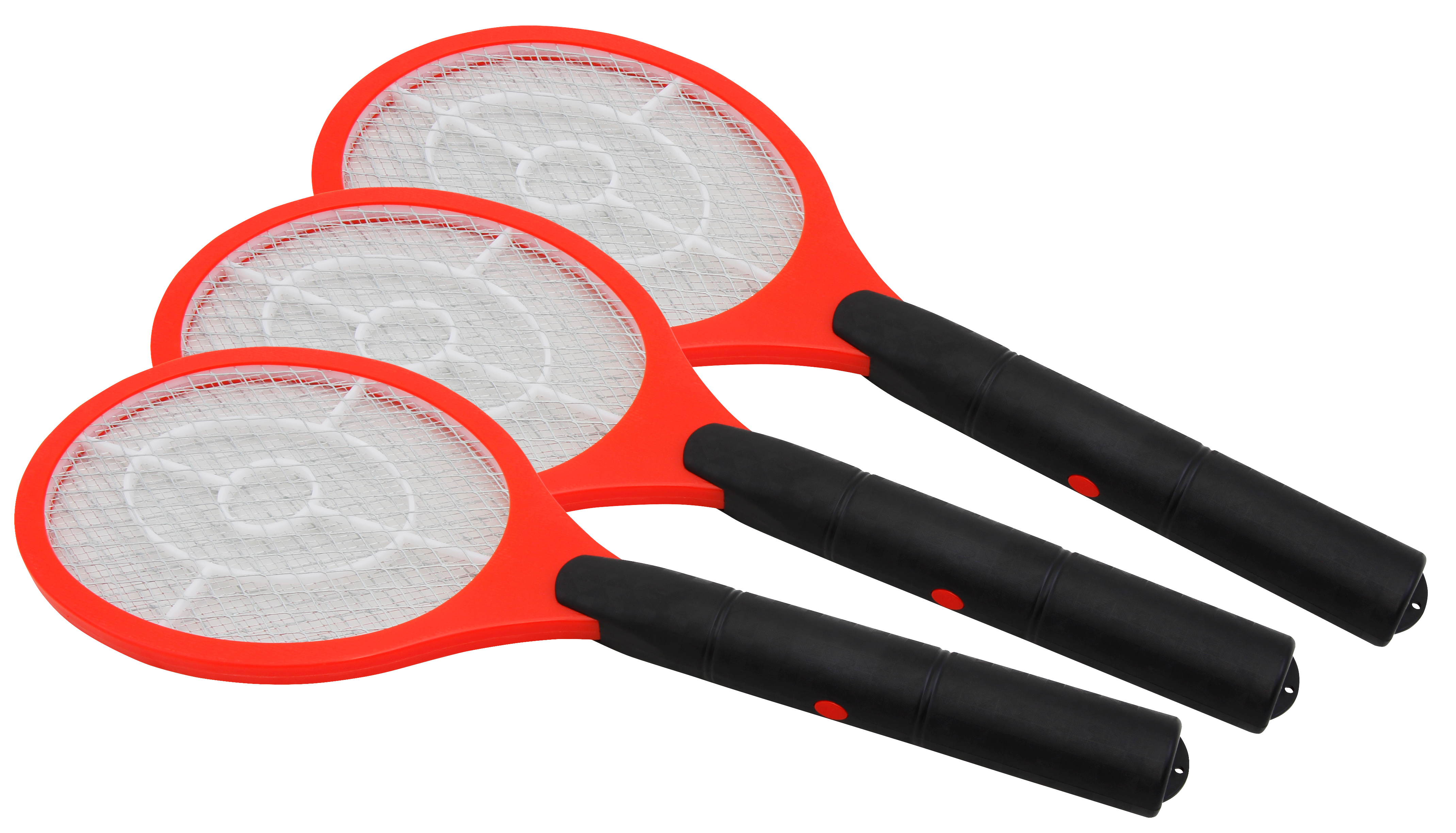 Elektrische Fliegenklatsche McPower, 2x Mignon (AA), 46x17cm, rot, 3er-Pack