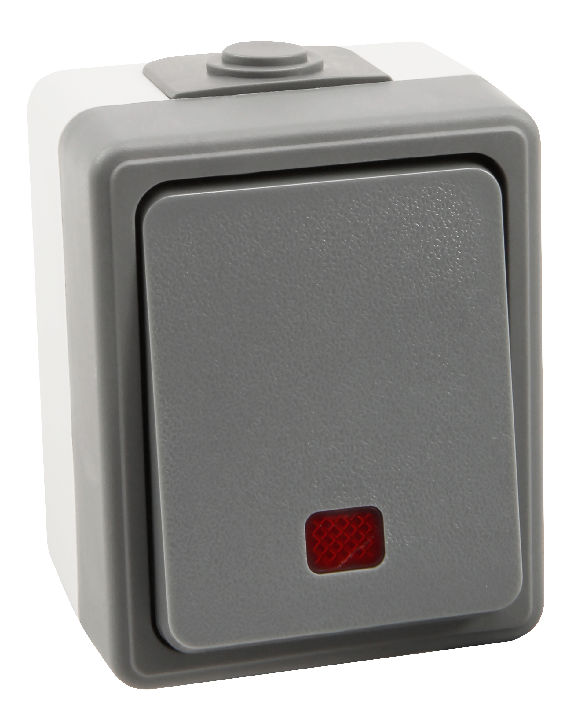 Feuchtraum Orientierungs-Schalter McPower ''Secure'', 250V~/10A, IP44, AP, grau