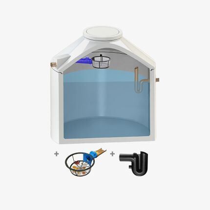 FUCHS Aqualith Betonzisterne - Komplettpaket simplex - 10,5 m3 Speichervolumen