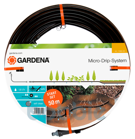 GARDENA Tropfrohr unterirdisch 13,7 mm 50 m mit Basisgerät