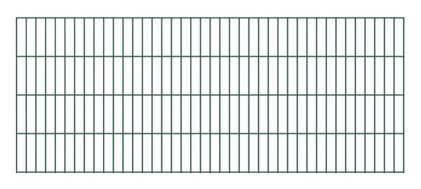 Doppelstab-Gittermatte, Typ 6/5/6, ohne überstand, grün, Höhe: 2000 mm