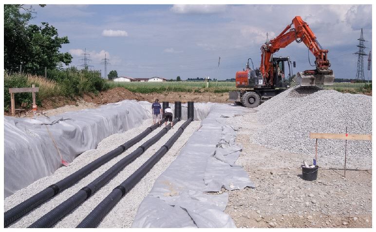 Regenwasserversickerung in Rigolenanlagen nach DWA-A 138