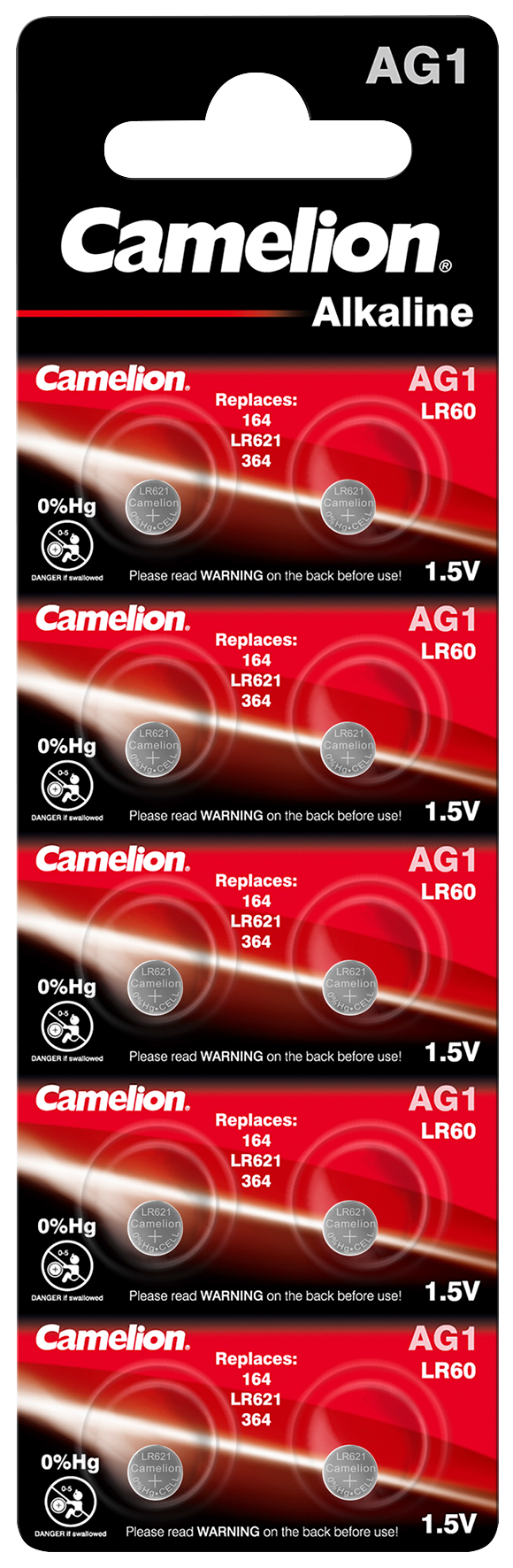 Knopfzelle CAMELION  1 5V Alkaline 10er Blister