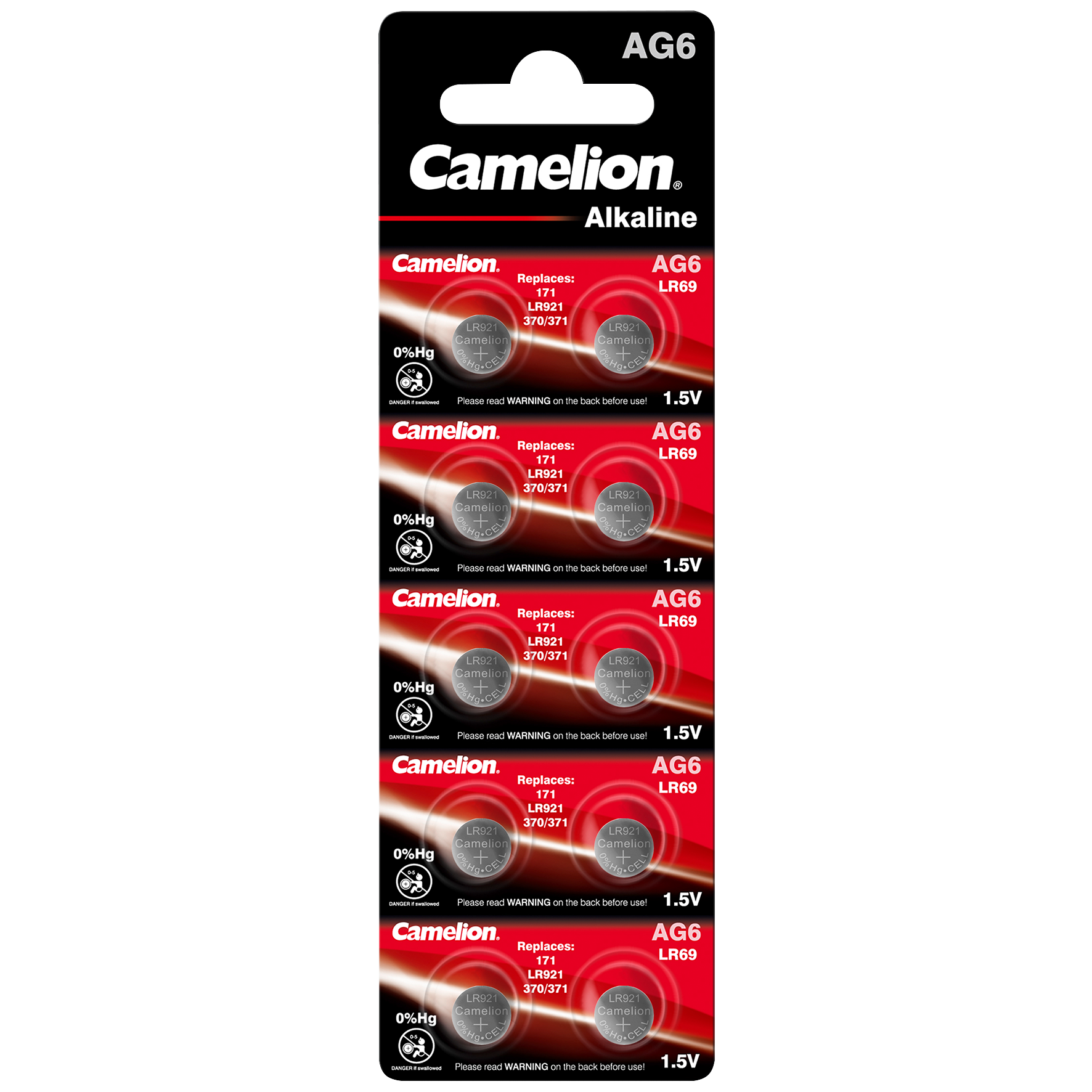 Knopfzelle CAMELION  1 5V Alkaline 10er Blister