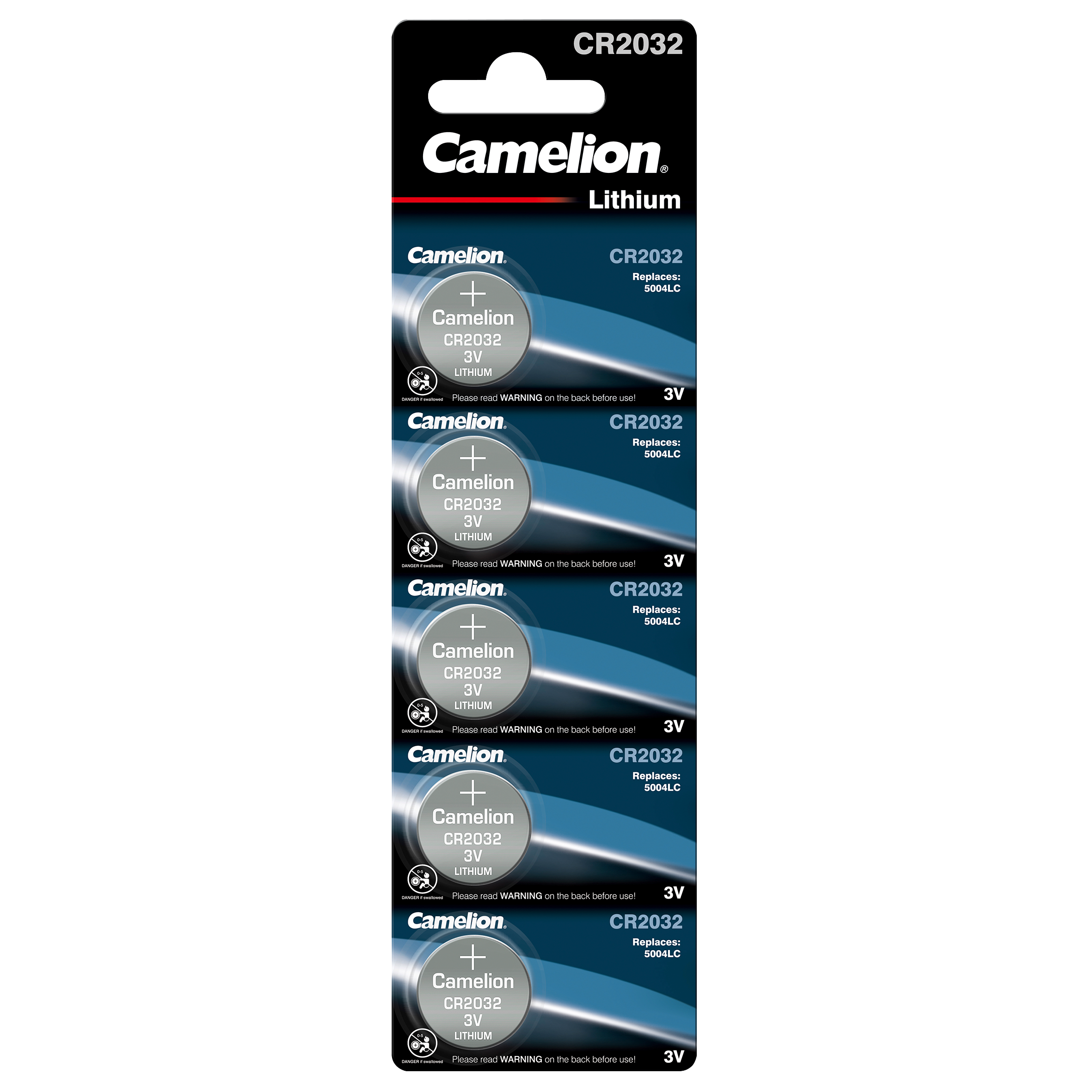 Knopfzelle CAMELION CR2032 3,0V, Lithium, 5er-Blister