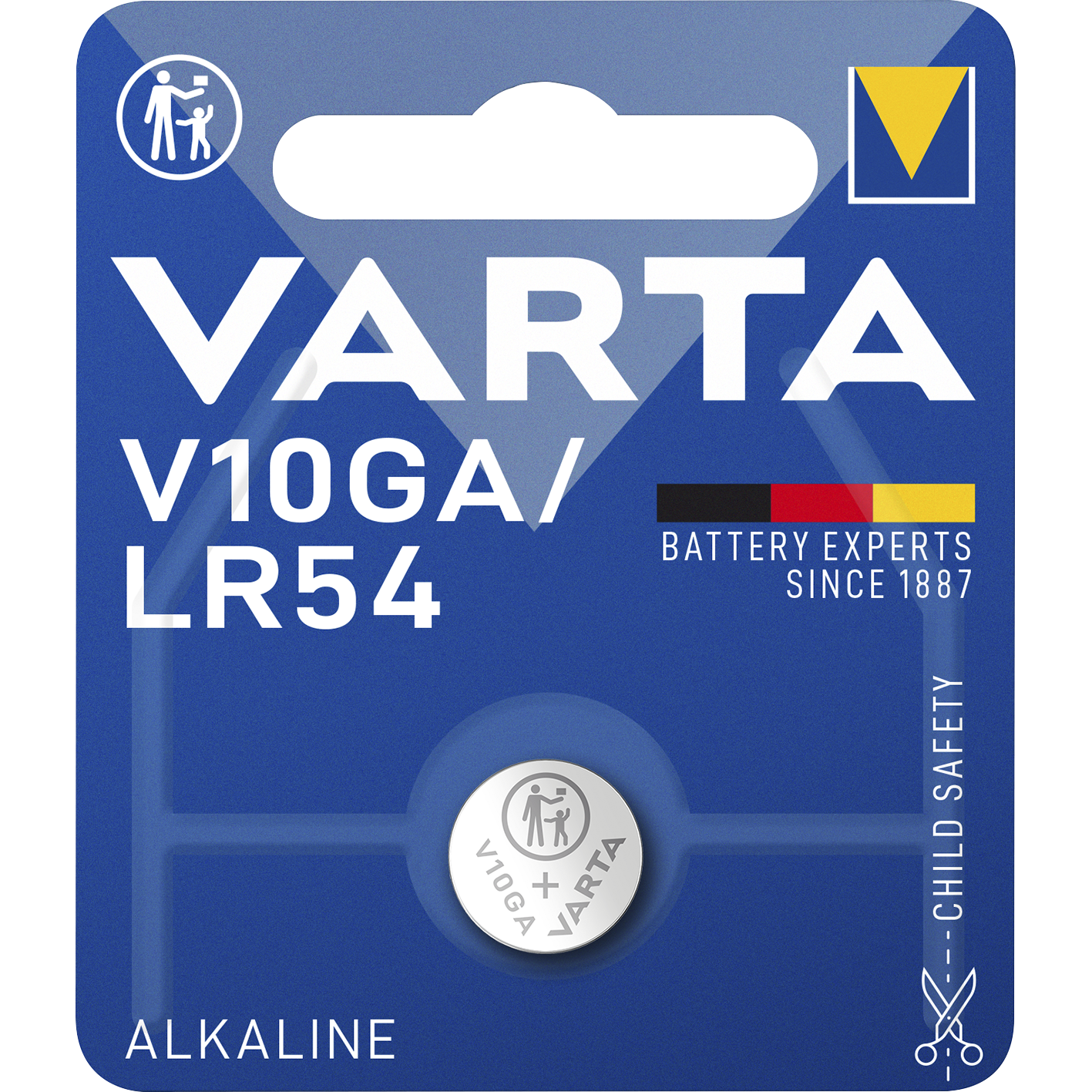 Knopfzelle VARTA ''Electronics'',  LR54, V10GA, 1,5V, Alkaline, 1er-Blister