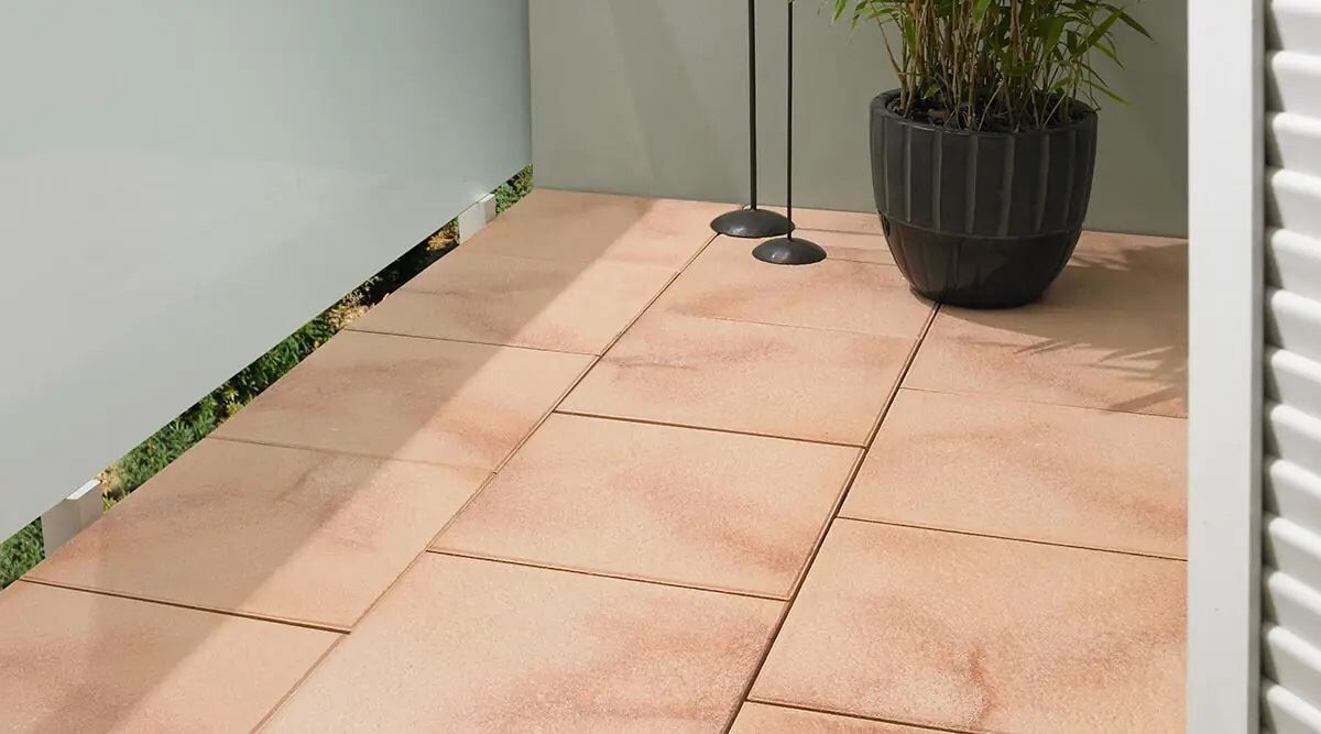 Terrassenplatte AVELINA, 40x40x2, Terracotta meliert