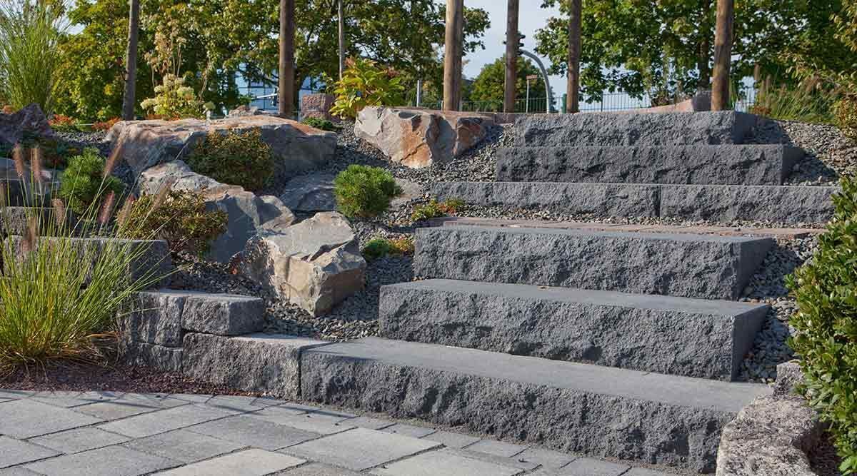 Stufe, TERRA ROMA-STUFE, 100x~35x15, Anthrazit