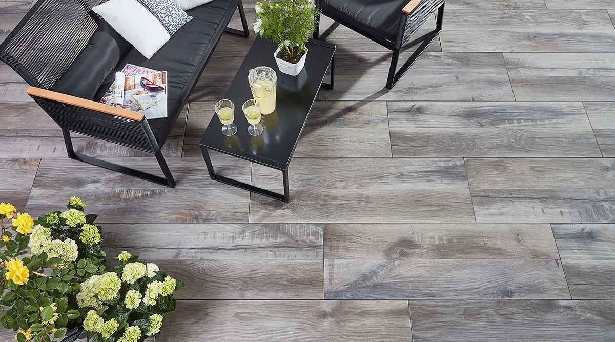 Terrassenplatte PURITY, 120x40x2, Vintage Grey