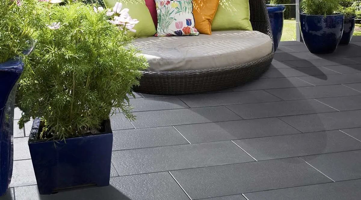 Terassenplatte, AVELINA XXL, 80x40x3, Dark Grey