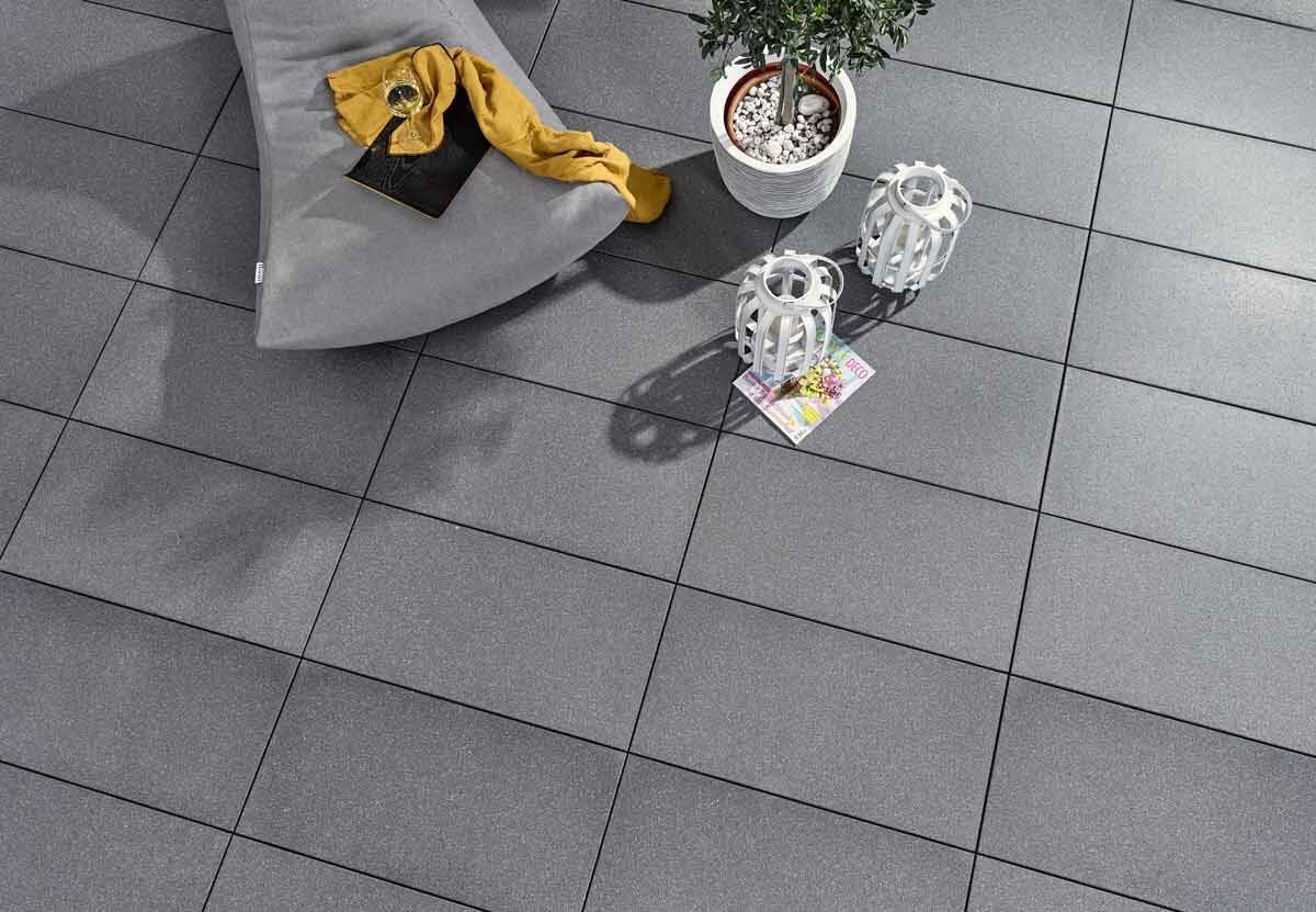 Terrassenplatte AVELINA XXL, 80x40x3, Marble Black