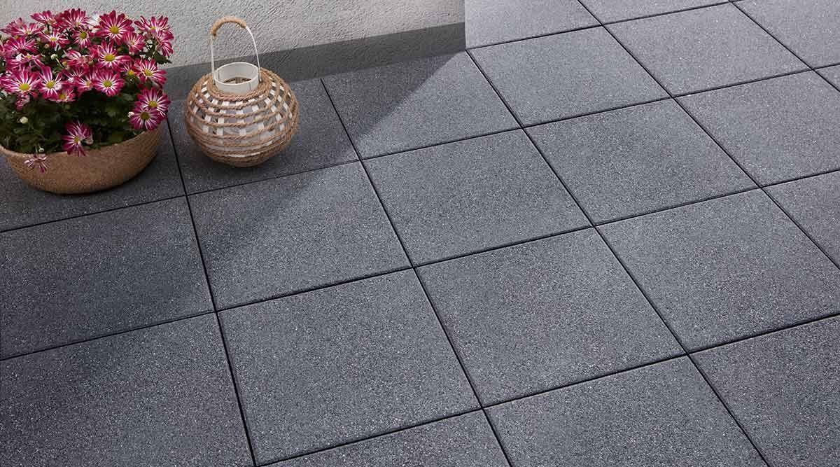 Terrassenplatte BASISLINE, 40x40x4, Anthrazit