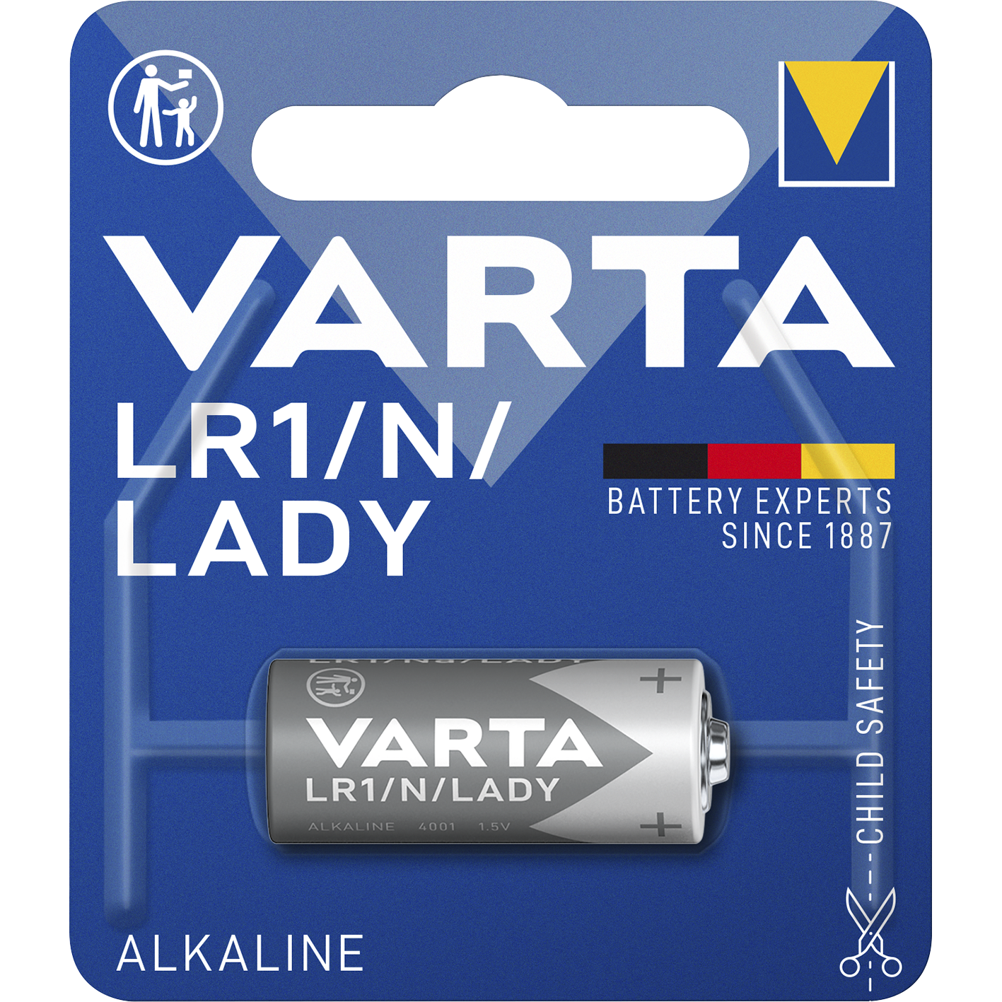 Lady-Batterie VARTA ''Electronics'' 1,5 V, Typ LR1, 1er-Blister