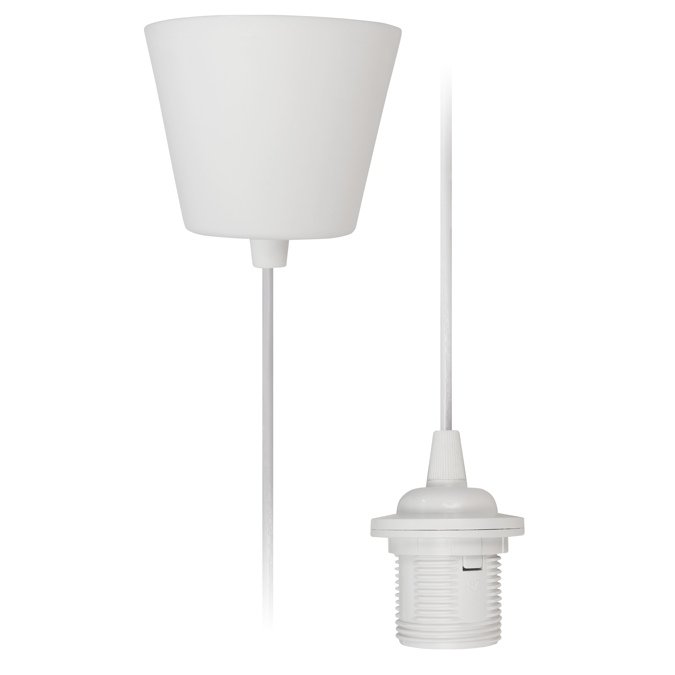 Lampenaufhängung McShine, E27 Fassung, weiß, 230V, 1,2m Kabel