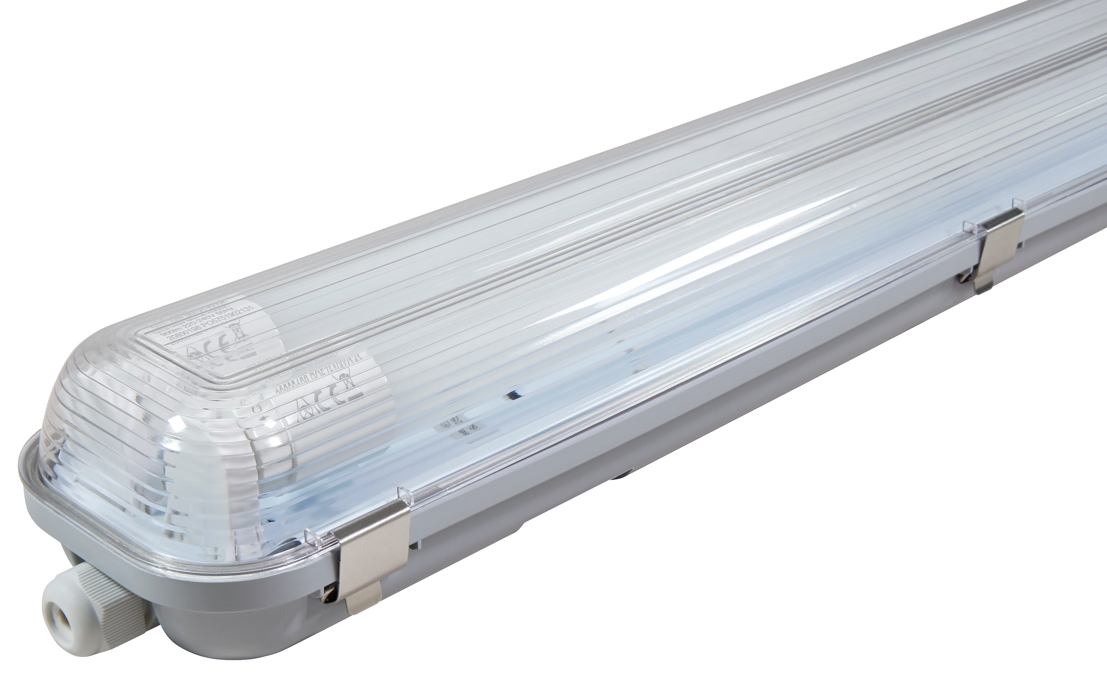 LED-Deckenleuchte für Feuchträume, IP65, 2x 900lm, 4000K, 60cm, neutralweiß