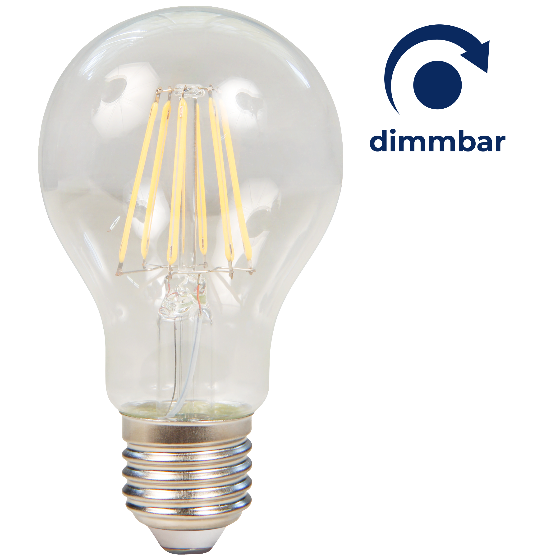LED Filament Glühlampe McShine ''Filed'', E27, 7W, 820 lm, warmweiß, dimmbar, klar