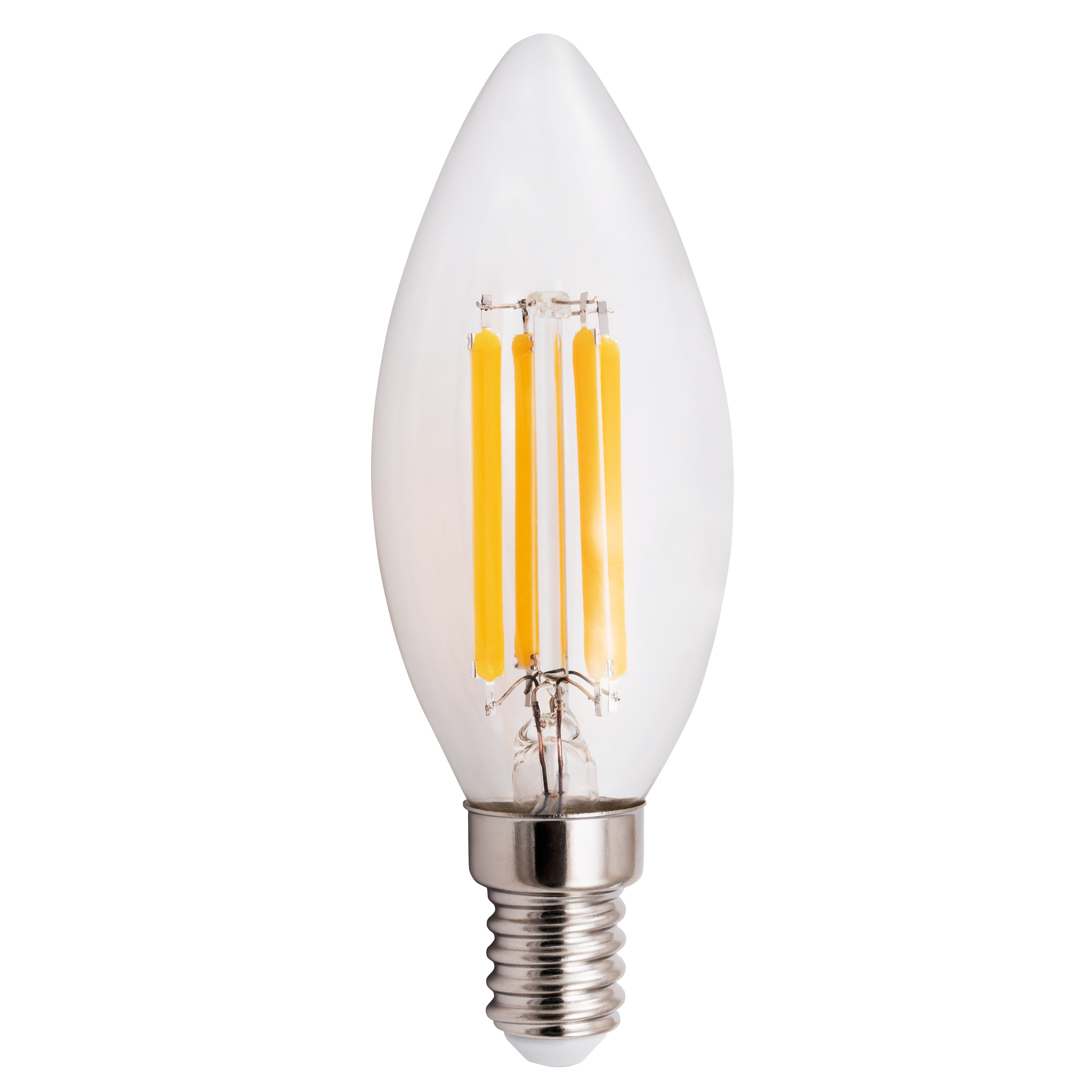 LED Filament Kerzenlampe McShine ''Filed'', E14, 6W, 820 lm, warmweiß, klar