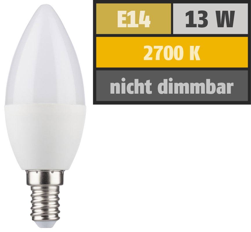 LED Kerzenlampe, E14, 5,5W, 470lm, 2700K, warmweiß, SWITCH DIM 100/55/15%