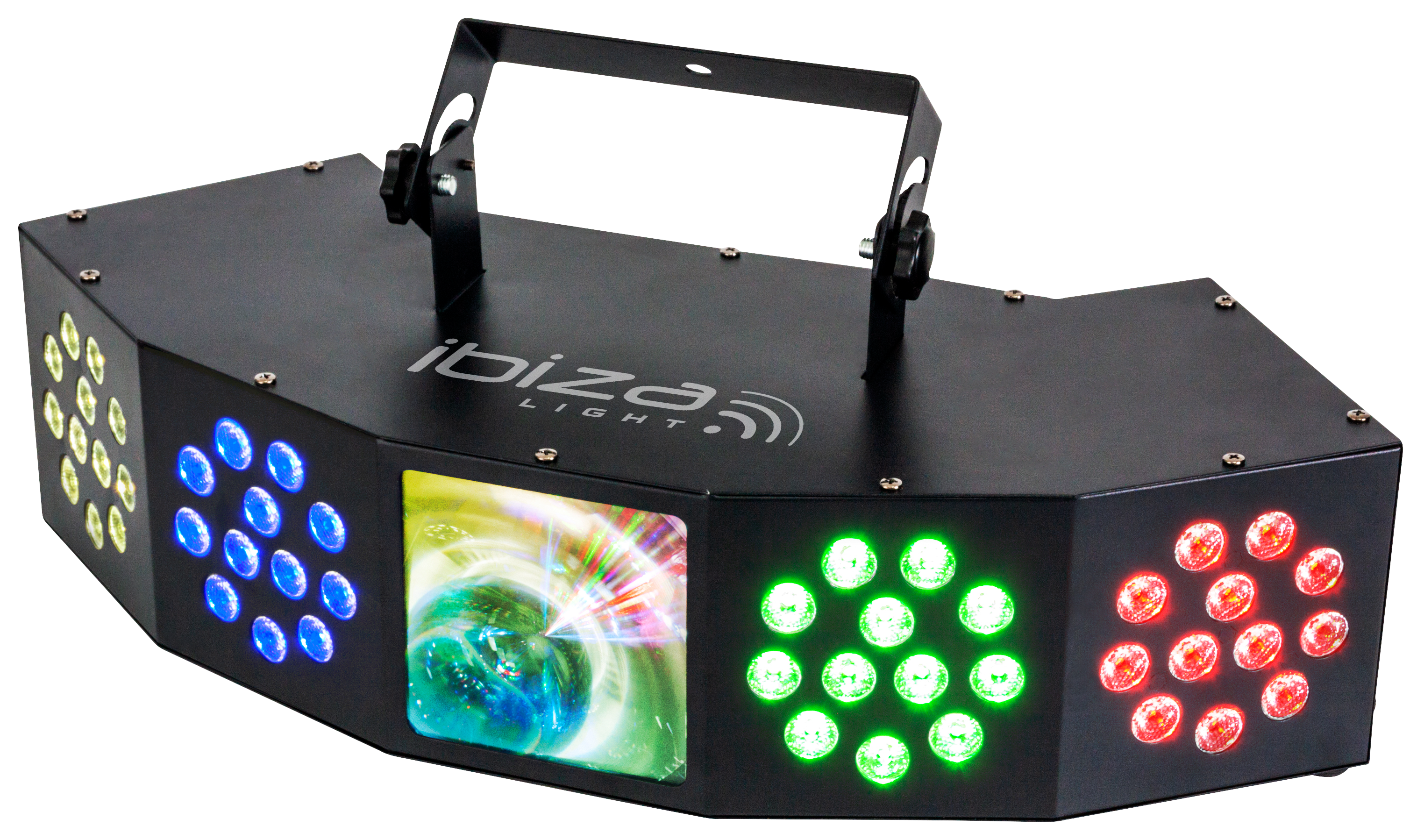 LED-Lichteffekt IBIZA ''COMBI-FX4'' DMX gesteuert, 3in1 Wash-Moon-Strobe