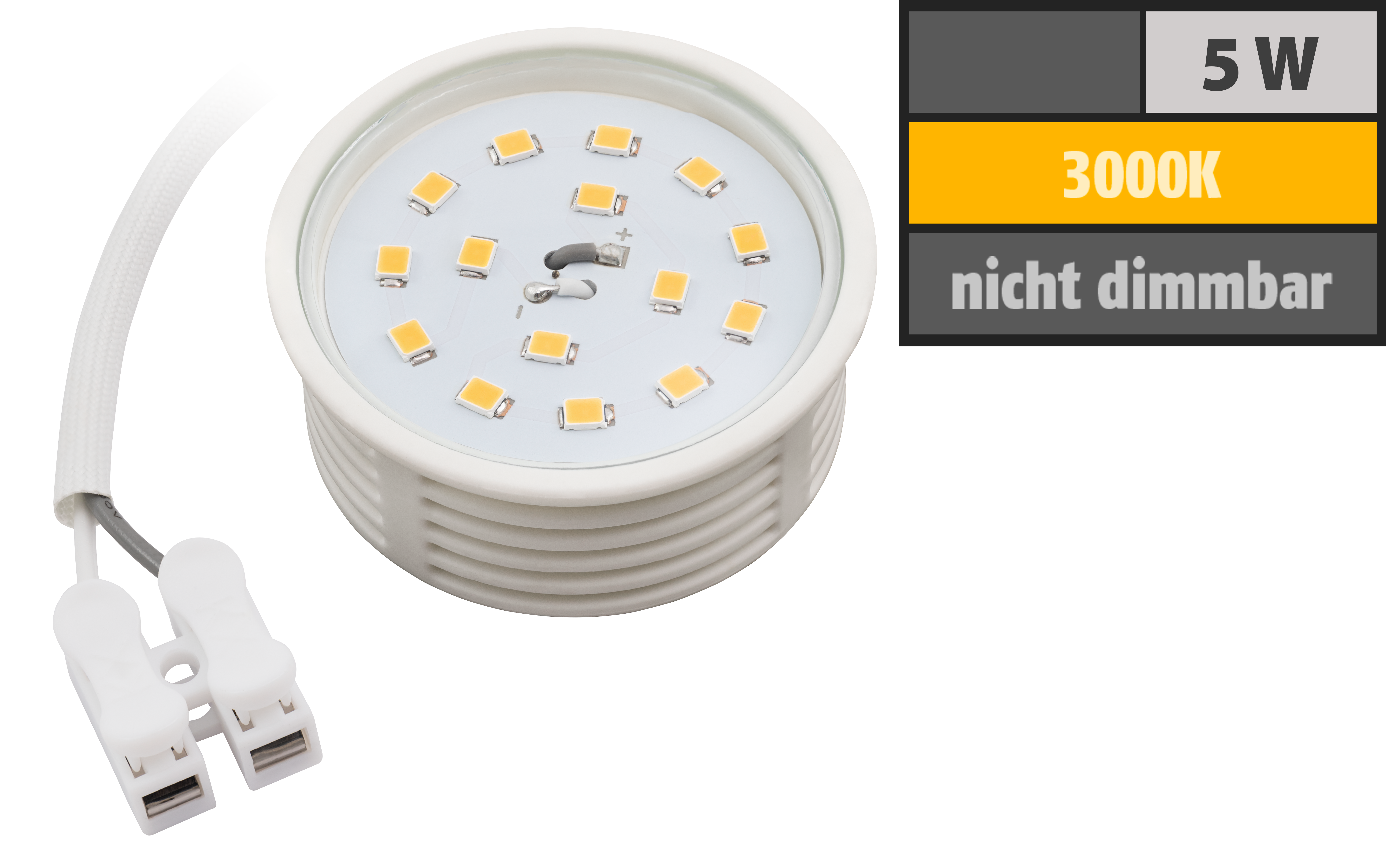 LED-Modul McShine, 5W, 400 Lumen, 230V, 50x23mm, warmweiß, 3000K