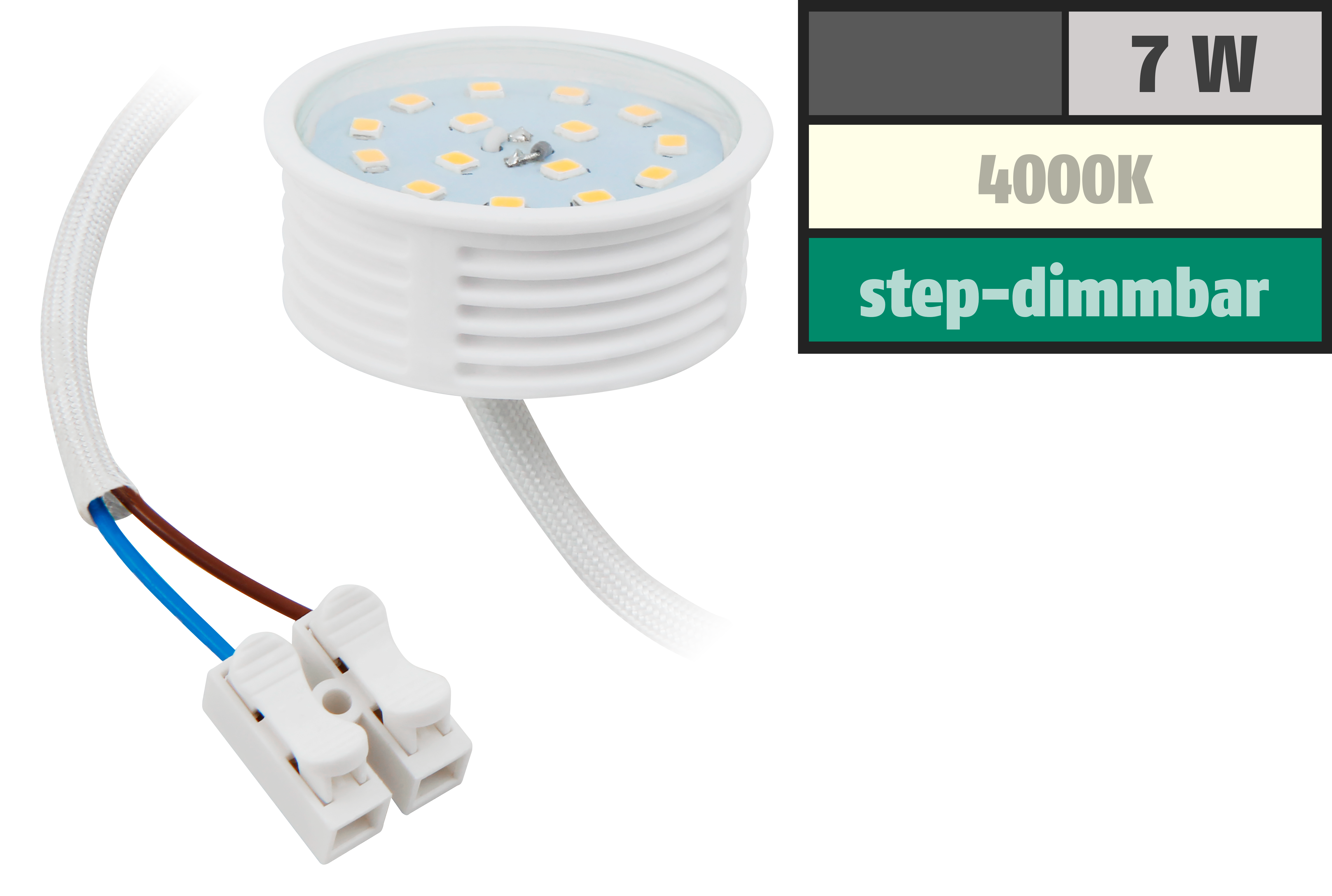 LED-Modul McShine, 7W, 470Lumen, 230V, 50x23mm, neutralweiß, 4000K, step-dimmbar