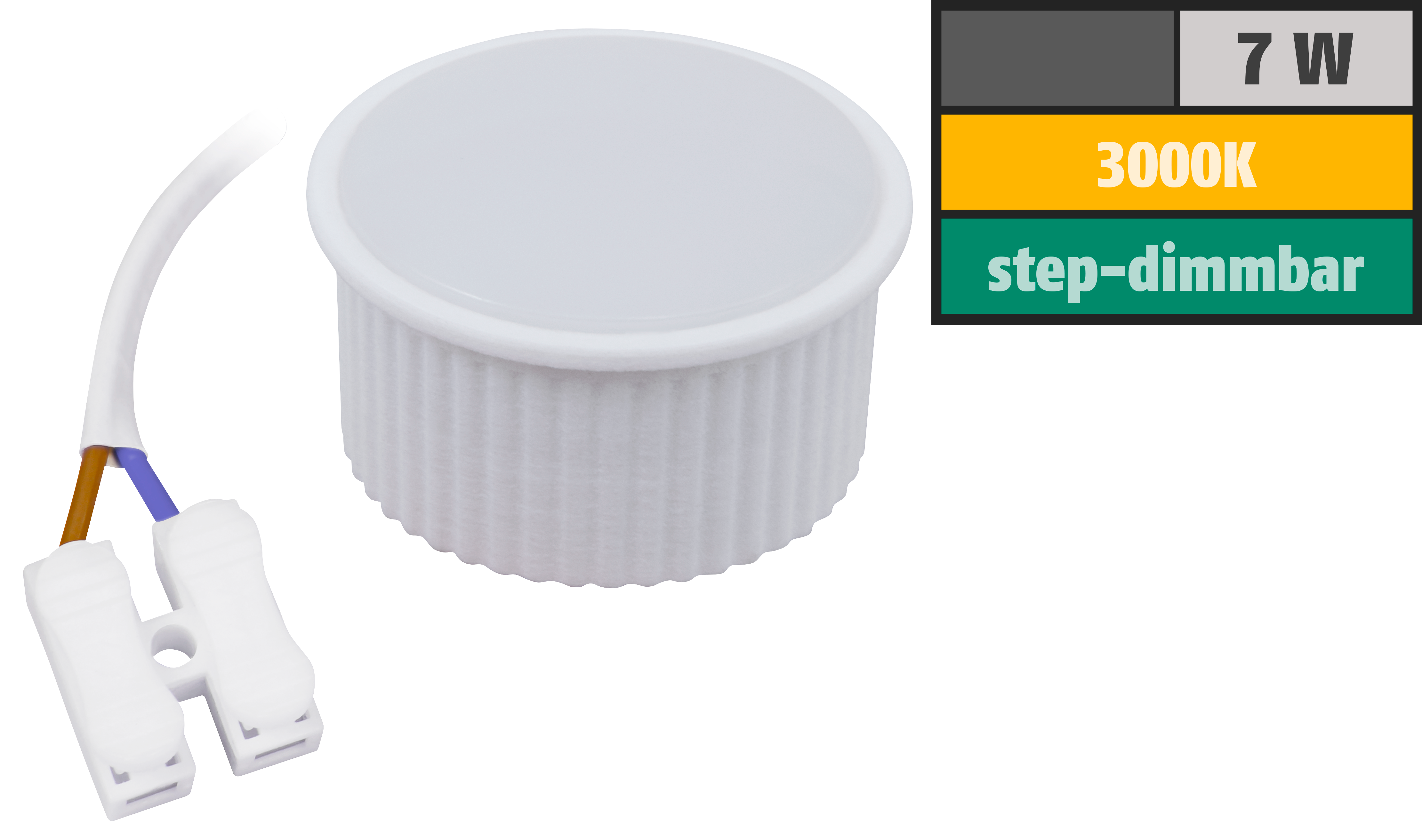 LED-Modul McShine ''PL-70'' 7W, 608 Lumen, 230V, 50x25mm, warmweiß, step-dimmbar