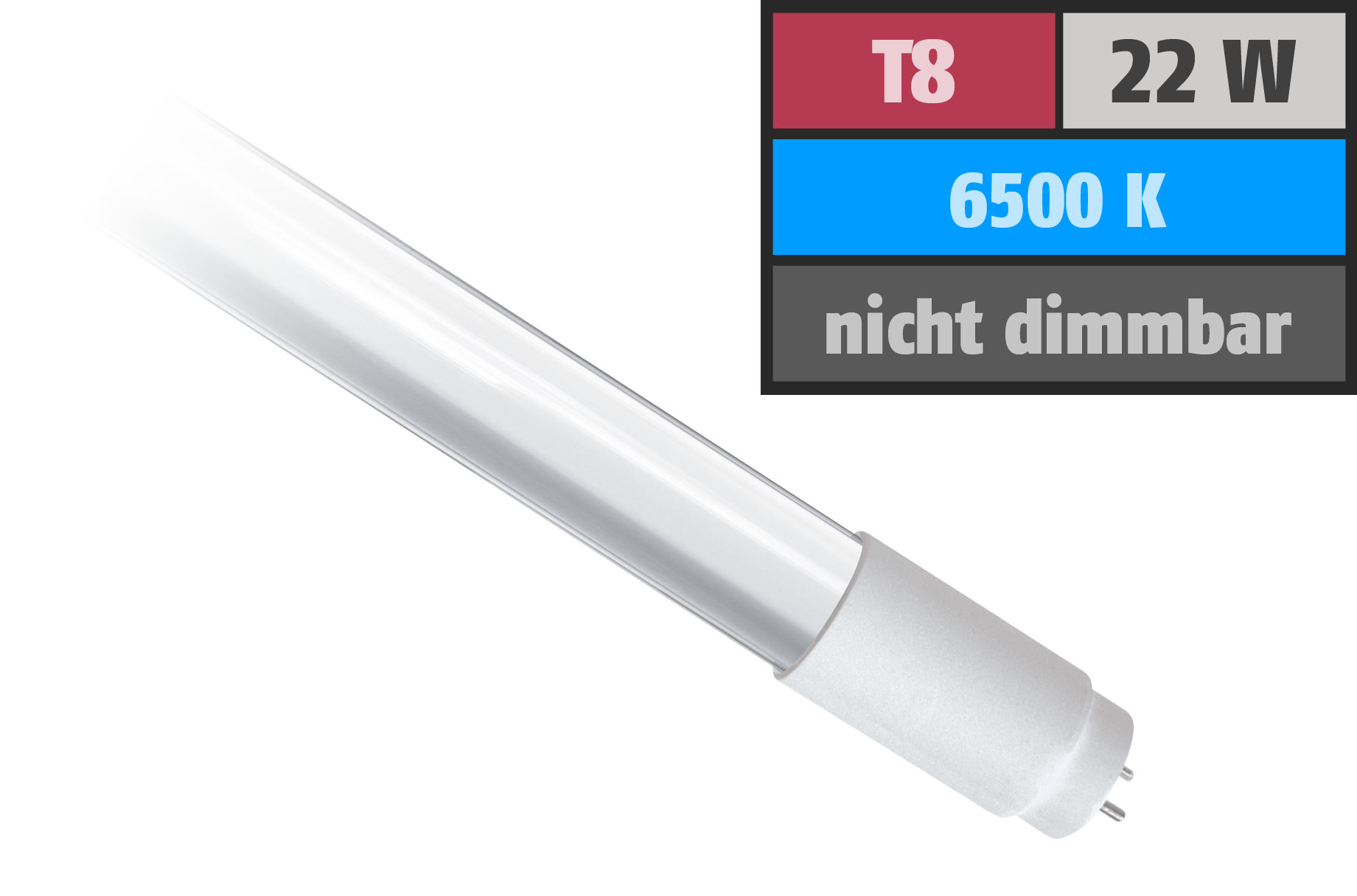 LED-Röhre, T8, G13, 22W, 2.100 lm, 150°, 150cm, tageslichtweiß