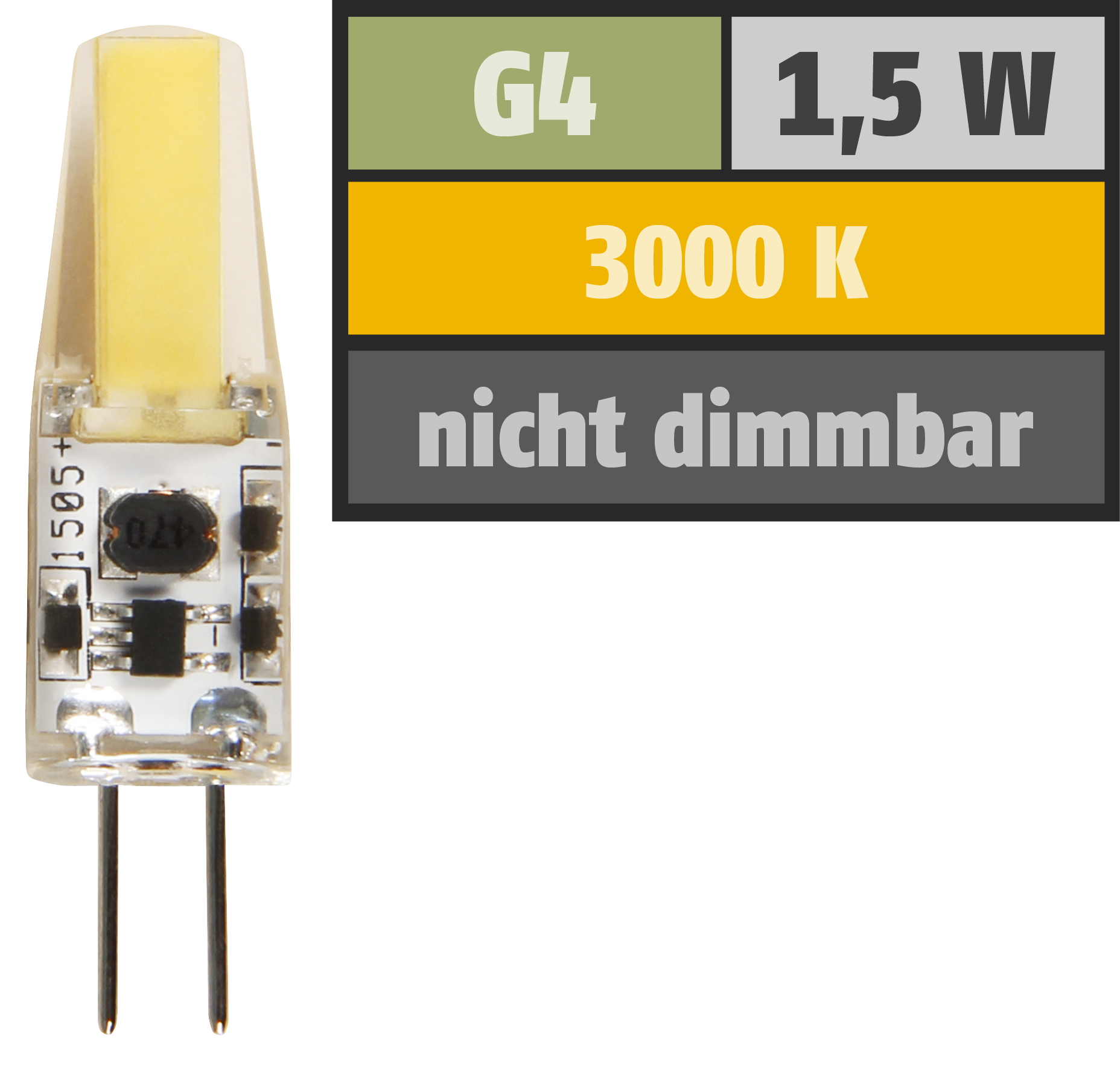 LED Stiftsockellampe McShine ''Silicia COB''  G4 lm