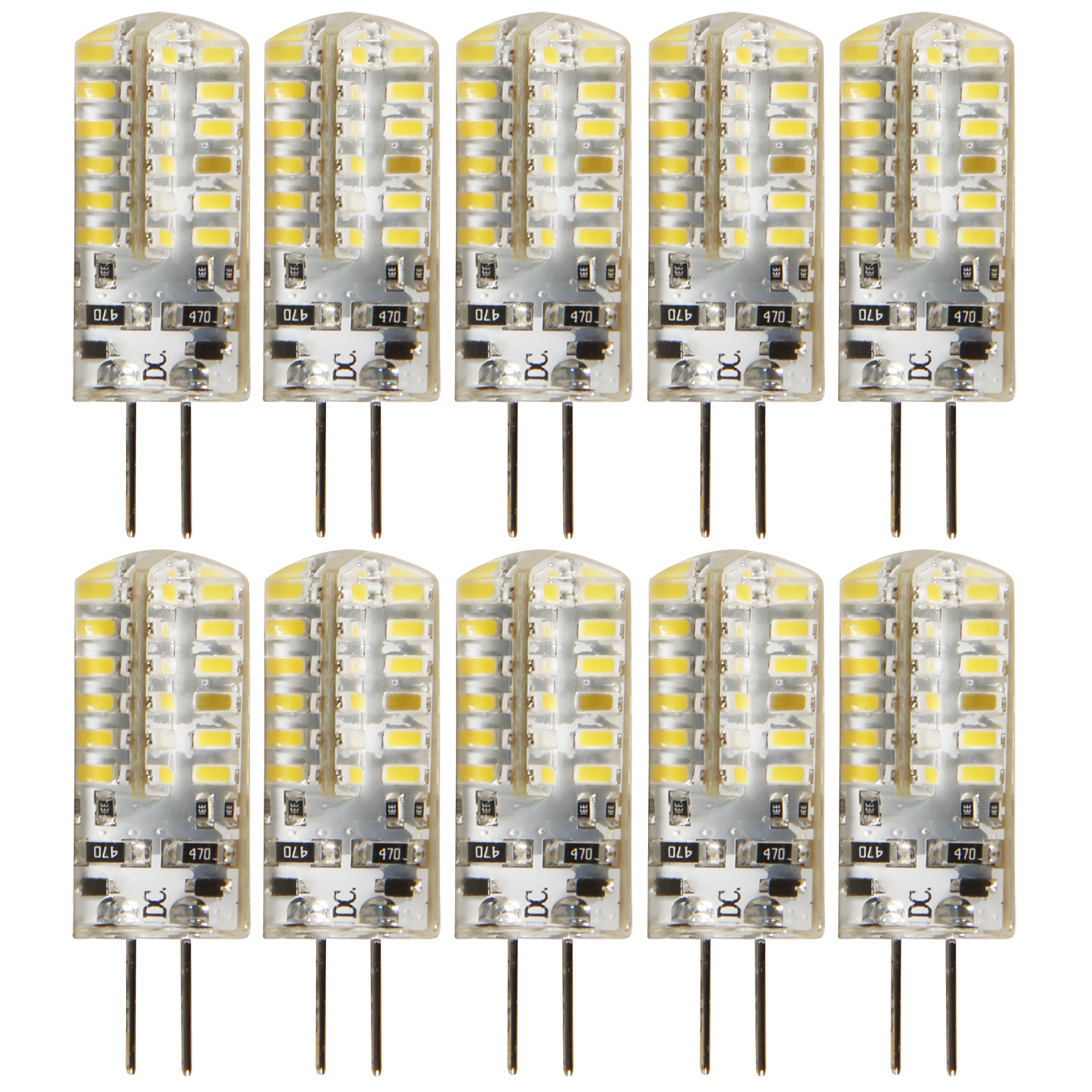 LED-Stiftsockellampe McShine ''Silicia'', G4, 2W, 160lm, warmweiß, 10er-Pack