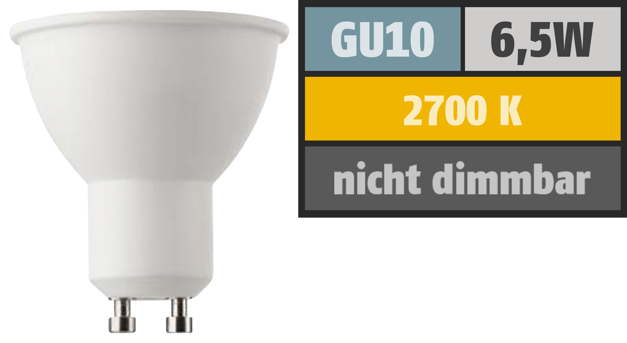 LED-Strahler ''HD95'' GU10, 6,5W, 380lm, 2700K, warmweiß, Ra>95